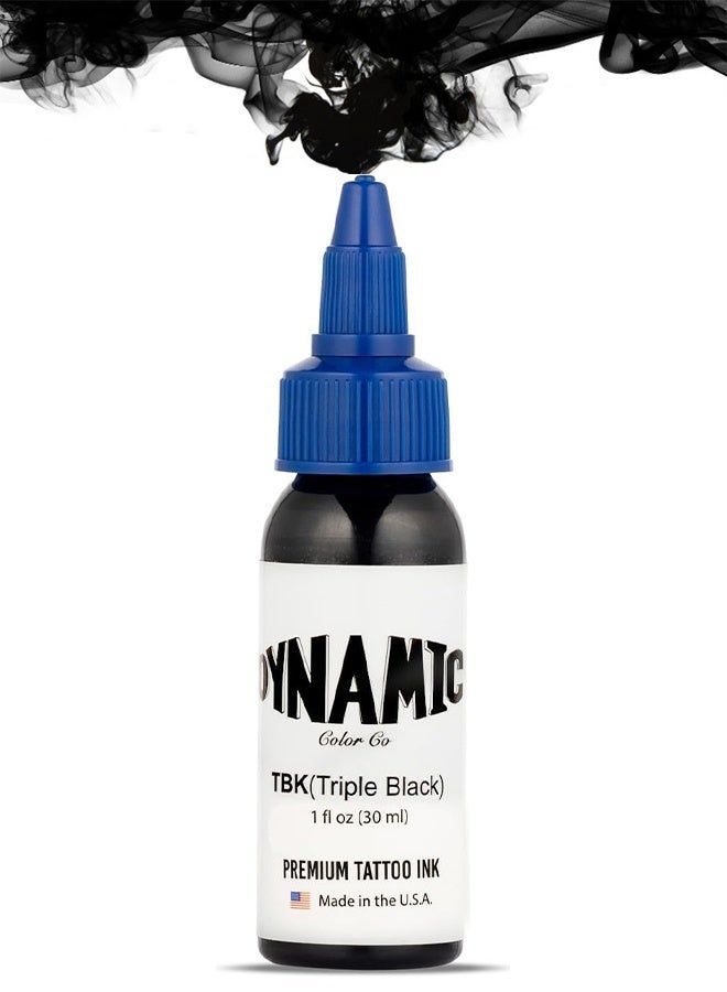 Dynamic Color Co Triple Black Premium Tattoo Ink Bottle 1oz - Image 1